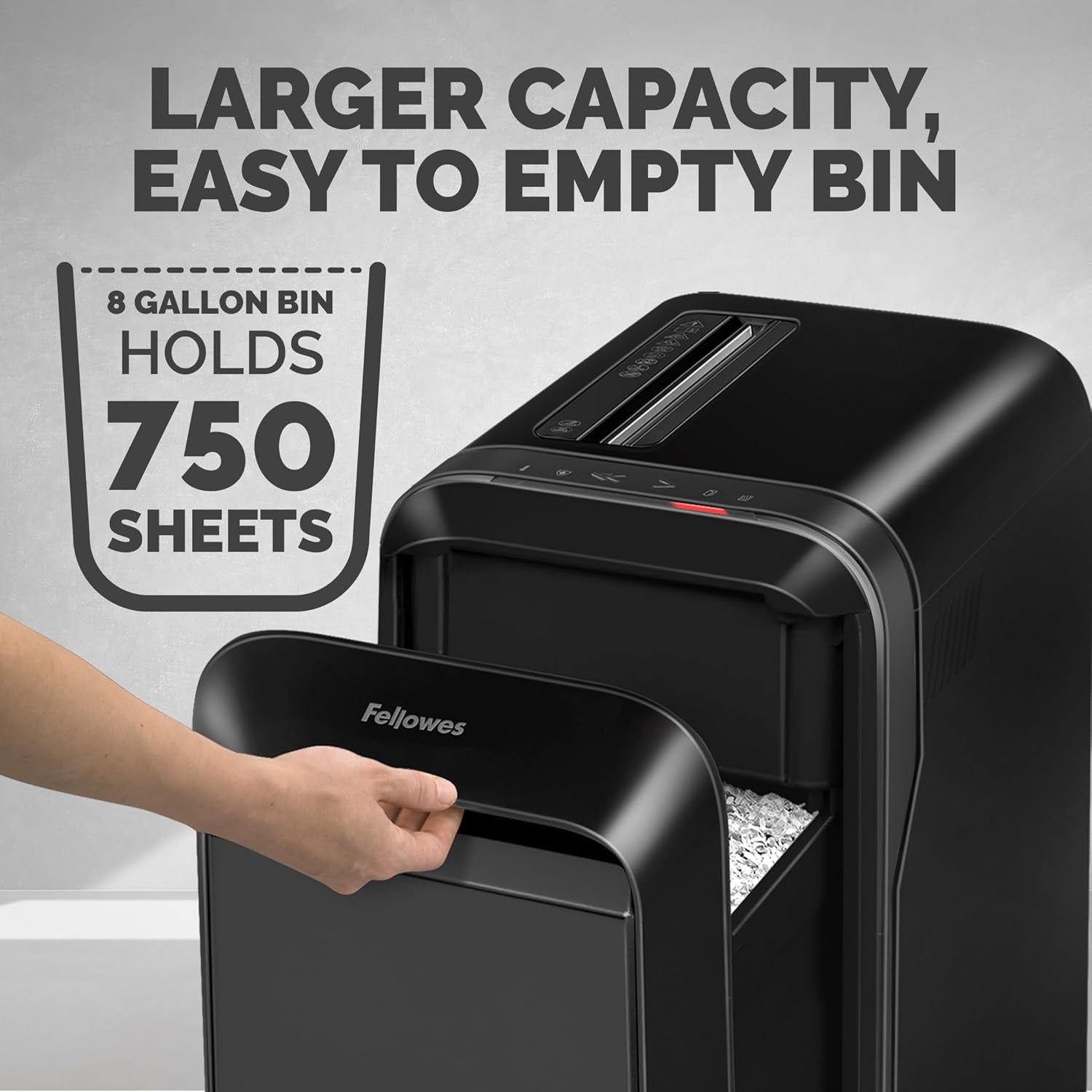 Mfg Co. 5015401 Powershred LX22M 20 Manual Sheet Capacity Micro-Cut Shredder - Black