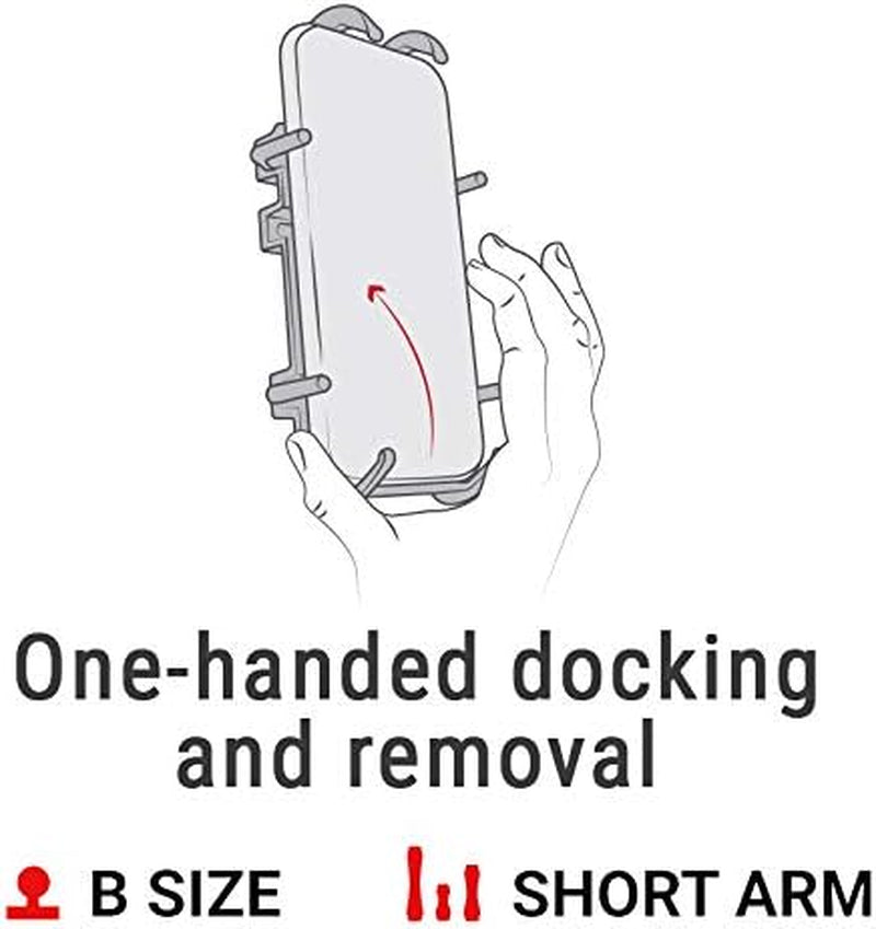 Quick-Grip XL Phone Mount with Handlebar U-Bolt Base, B Size 1" Ball Short Arm, Motorcycle, ATV/UTV & Bike Mount RAM-B-149Z-A-PD4U