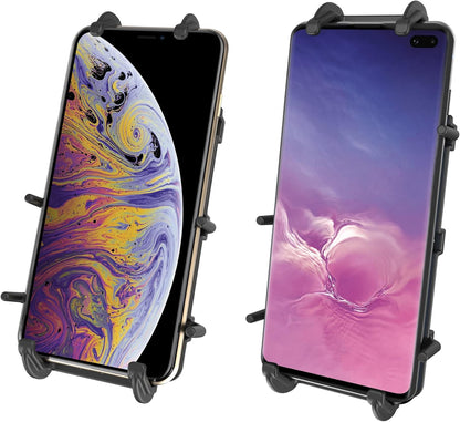 Quick-Grip XL Phone Mount with Handlebar U-Bolt Base, B Size 1" Ball Short Arm, Motorcycle, ATV/UTV & Bike Mount RAM-B-149Z-A-PD4U